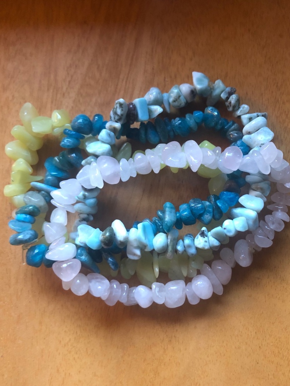 Set of 4 Genuine Gemstone Bracelets